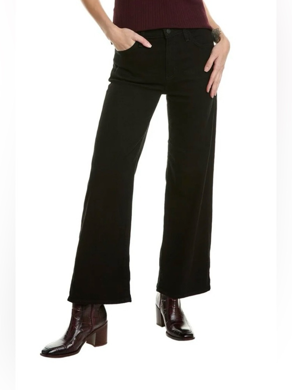 Hudson Jeans Rosalie High Waist Wide Leg (Black Rinse)
